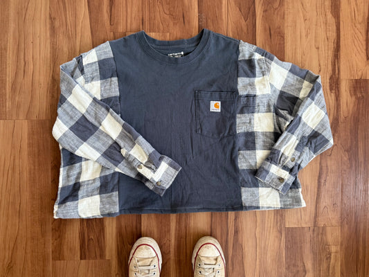 Blue flannel tee (M)