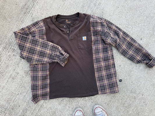 Brown tee flannel (L/XXL)