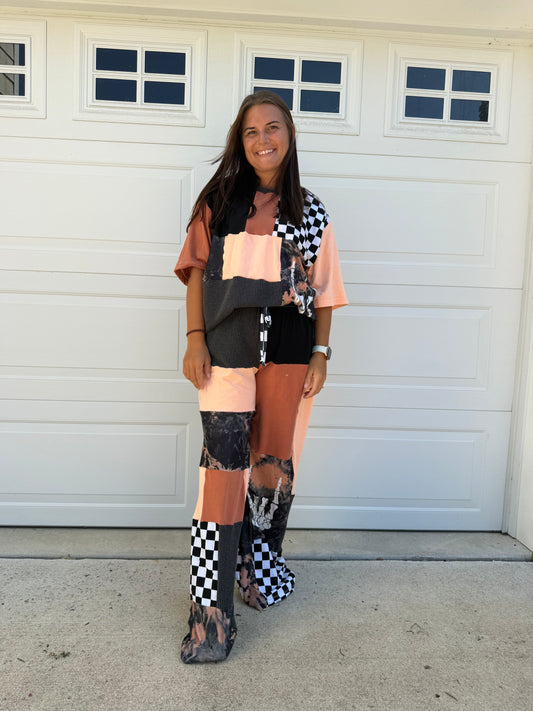 Orange patchwork set (L)
